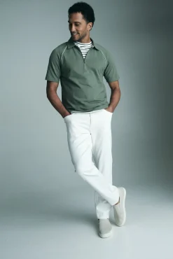 Raglan sleeve polo