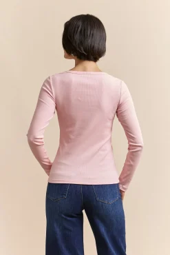 Ribbed long sleeves top