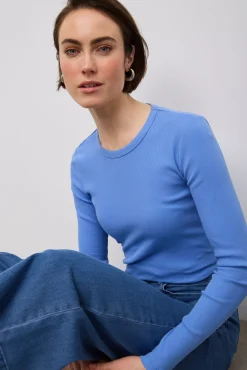 Ribbed long sleeve top