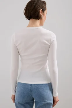 Ribbed long sleeve top