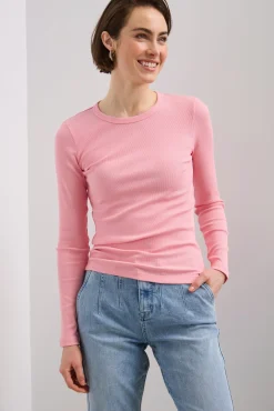 Ribbed long sleeve top
