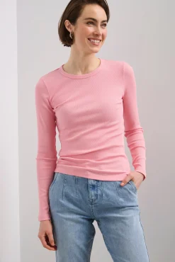 Ribbed long sleeve top