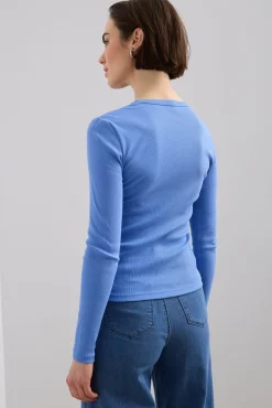 Ribbed long sleeve top