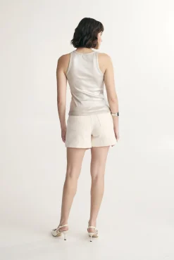 Ribbed sleeveless top