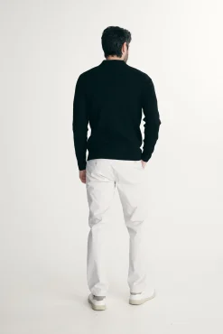 Rib knit solid polo
