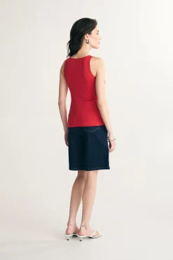 Seamless crew neck cami