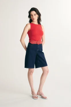 Seamless crew neck cami