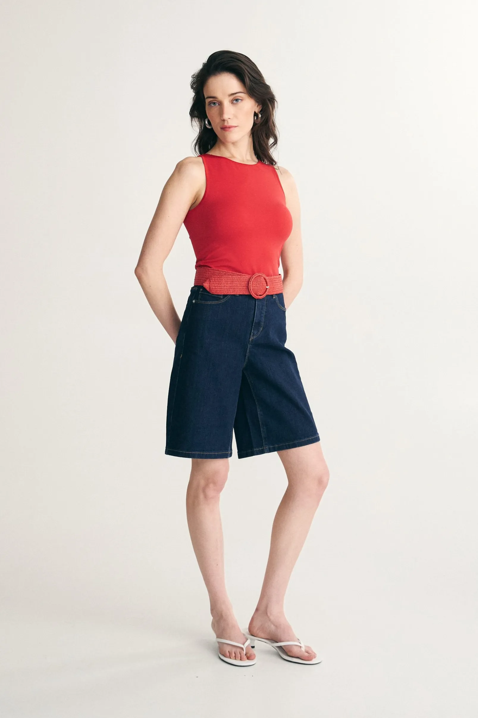Seamless crew neck cami