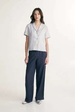 Short sleeve linen shirt
