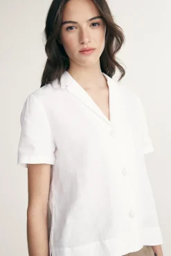 Short sleeve linen shirt