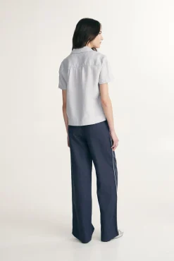 Short sleeve linen shirt
