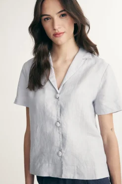 Short sleeve linen shirt