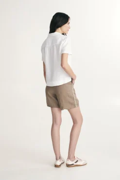 Short sleeve linen shirt