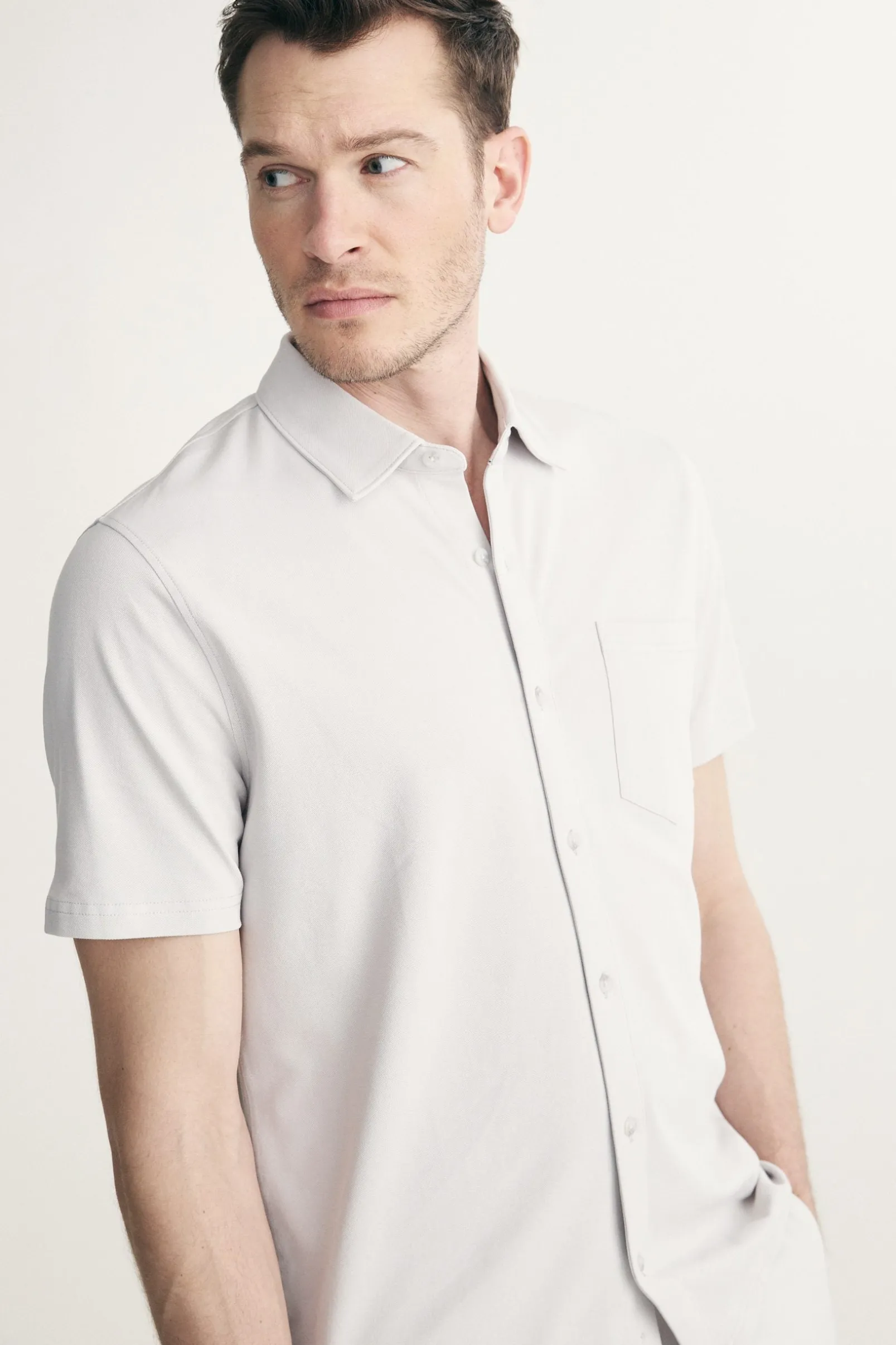 Short sleeves pique shirt