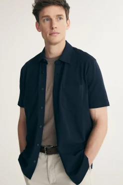 Short sleeves pique shirt