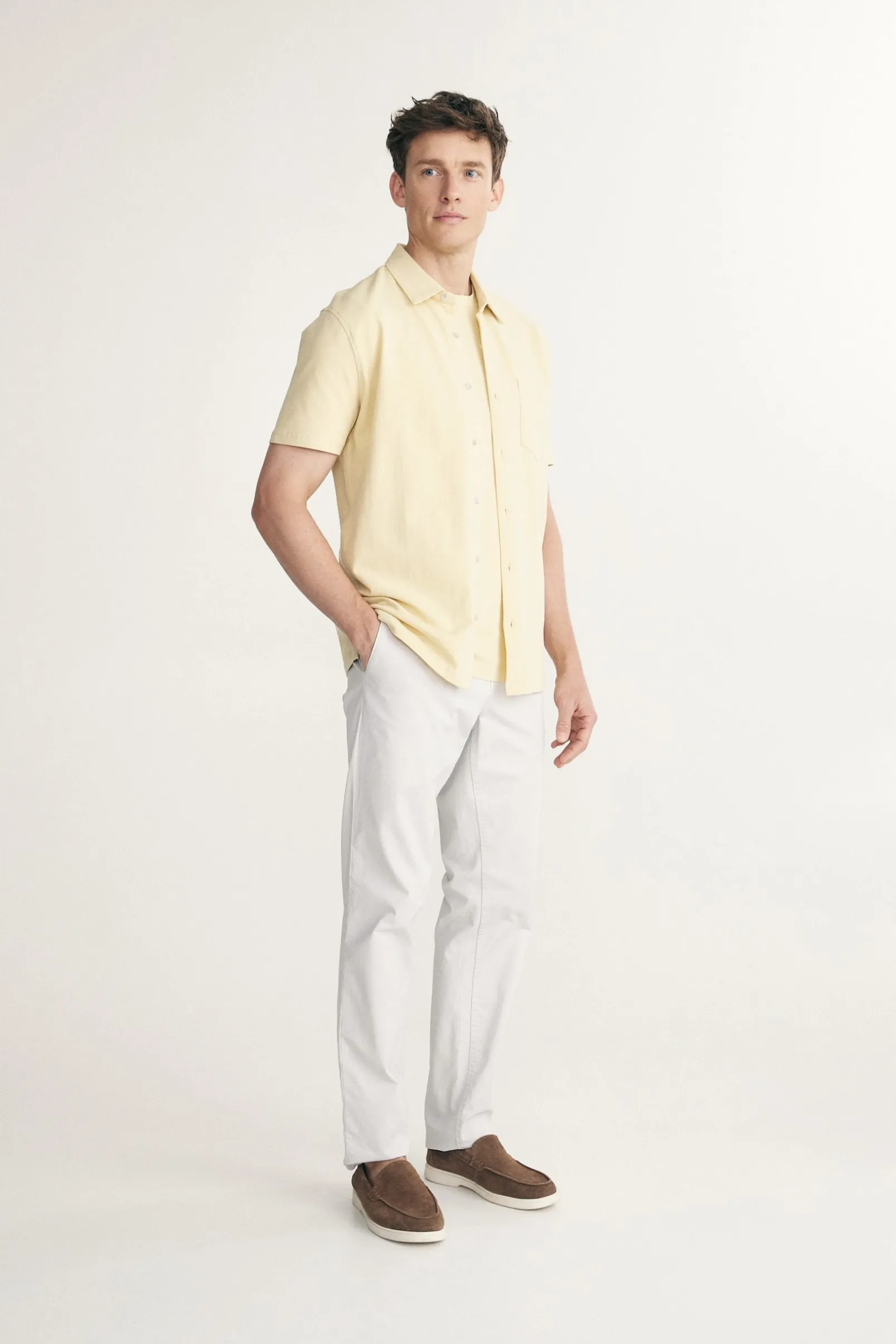 Short sleeves pique shirt