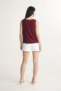 Sleeveless top with bows