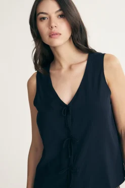 Sleeveless top with bows