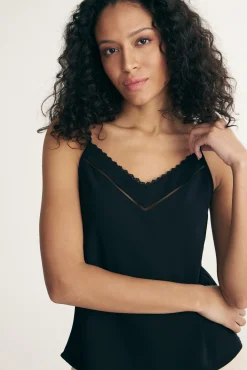 Sleeveless top with lace detail