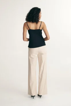 Sleeveless top with lace detail