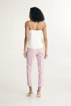 Sleeveless top with lace detail