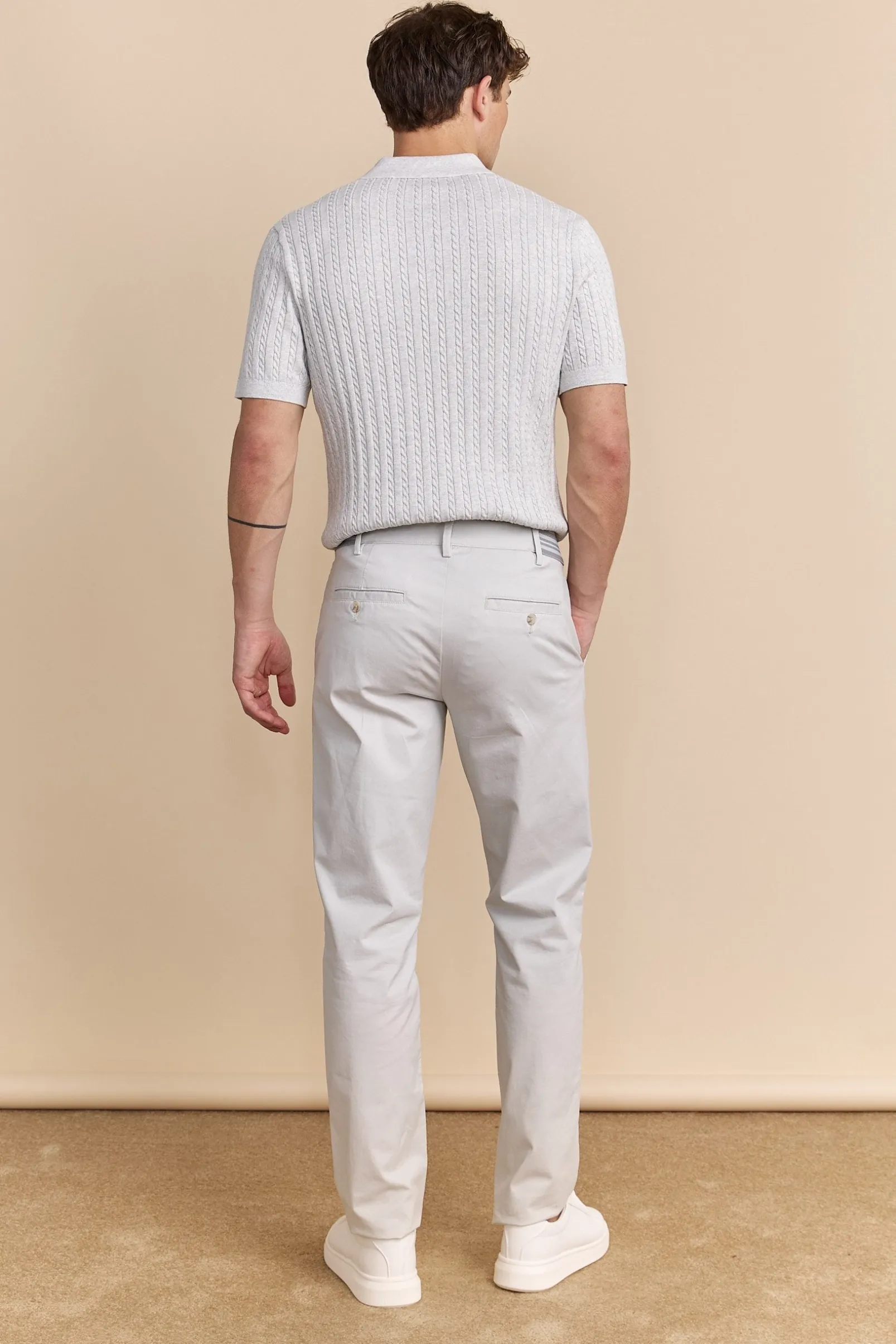 Slim fit pant with elastic sides