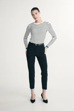 Straight cropped pants