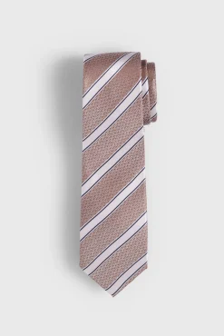Striped jacquard tie