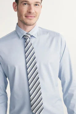 Striped jacquard tie