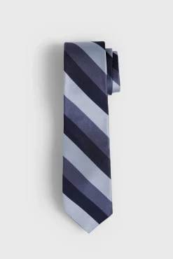 Striped jacquard tie