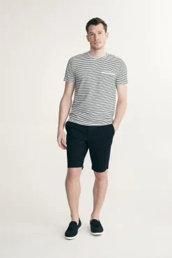 Striped t-shirt with applied pocket