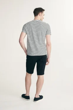 Striped t-shirt with applied pocket