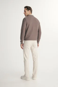 Sweater with shoulder zipper