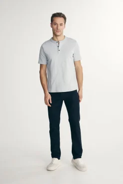Textured henley t-shirt