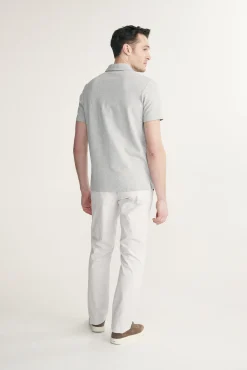 Textured johnny polo