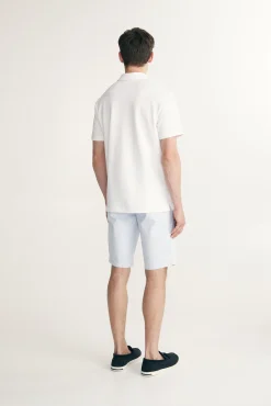 Textured johnny polo