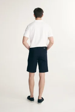 Textured slim fit bermuda
