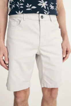 Textured slim fit bermuda