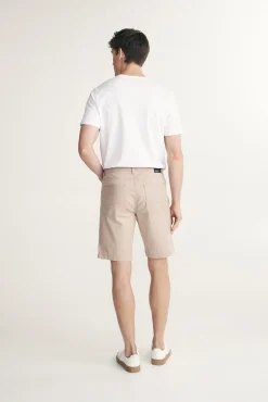 Textured slim fit bermuda