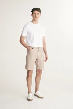 Textured slim fit bermuda