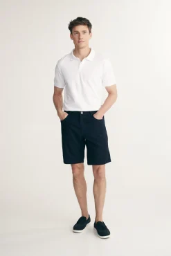 Textured slim fit bermuda