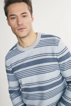 Textured striped sweater