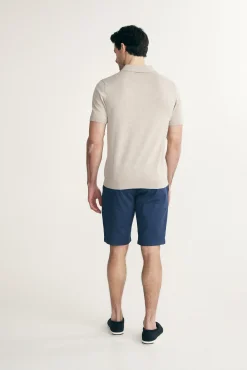 Textured vertical stripes polo