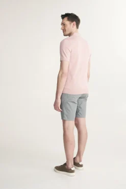 Textured vertical stripes polo