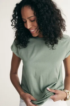 T-shirt with cap sleeve