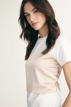 T-shirt with satin band