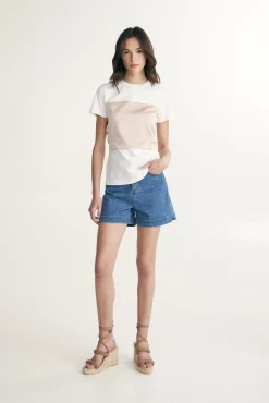 T-shirt with satin band