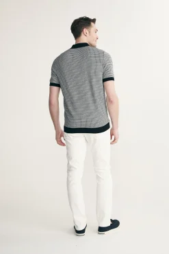 Two tone jacquard polo