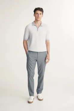 Two tone textured knitted polo