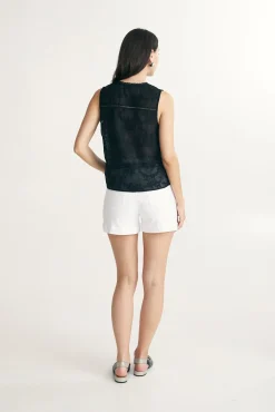 V-neck sleeveless top